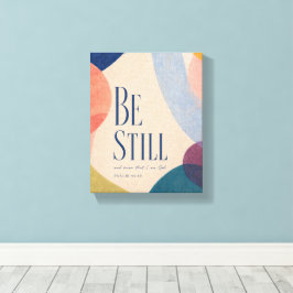 BE STILL | 詩篇 46:10 キリスト教 キャンバスプリント