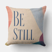 BE STILL | 詩篇 46:10 キリスト教 クッション (正面)