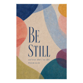 BE STILL | 詩篇 46:10 キリスト教 ポスター