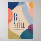 BE STILL | 詩篇 46:10 キリスト教 ポスター (正面)