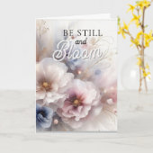 Be Still and Bloom Christian Encouragement Card カード (黄色い花)