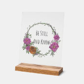 Be Still and Know Acrylic Sign アクリルサイン (傾斜)