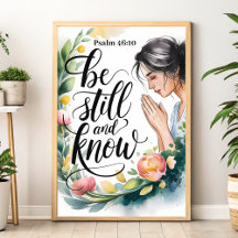 Be Still and Know - Christian Wall Art for Women