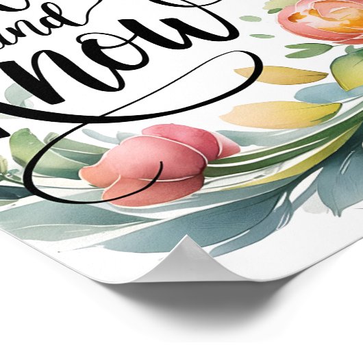 Be Still and Know - Christian Wall Art for Women ポスター (角)