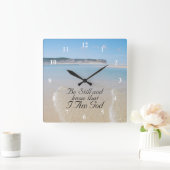 Be Still and Know I am GOD聖なる書物、 経典詩篇46:10 スクエア壁時計 (ホーム)