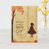 Be Still and Know I am God Bible Verse Psalm 46:10 カード (黄色い花)