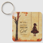 Be Still and Know I am God Bible Verse Psalm 46:10 キーホルダー (正面)