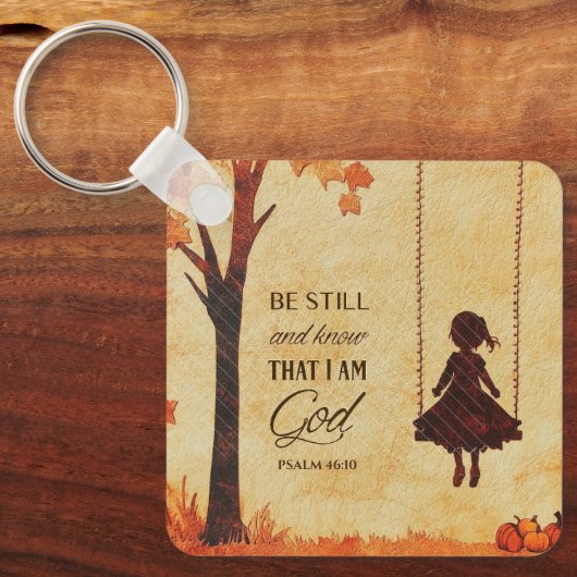 Be Still and Know I am God Bible Verse Psalm 46:10 キーホルダー (正面)