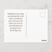 Be Still and Know I am God Bible Verse Psalm 46:10 ポストカード (裏面)