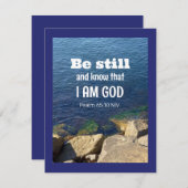 Be Still and Know I am God Calm Blue海写真 シーズンカード (正面/裏面)