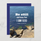 Be Still and Know I am God Calm Blue海写真 シーズンカード (正面/裏面)