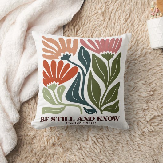 Be still and know inspiration Bible Verse  クッション (ブランケット)
