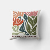 Be still and know inspiration Bible Verse  クッション (裏面)
