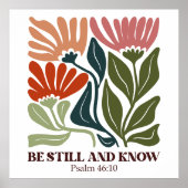 Be still and know inspiration Bible Verse ポスター (正面)