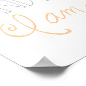 be still and know poster - aqua yellow orange ポスター (角)