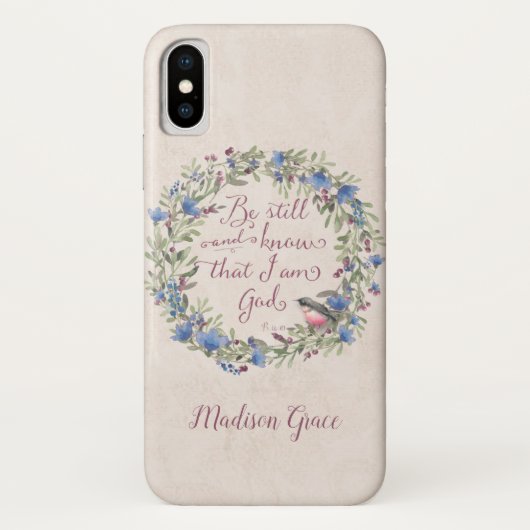 Be Still and Know - Psalm 46:10名前をカスタムする Case-Mate iPhoneケース (裏面)