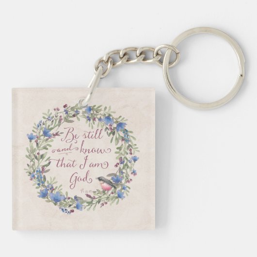 Be Still and Know - Psalm 46:10 キーホルダー (裏面)