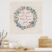 Be Still and Know - Psalm 46:10 ポスター (キッチン)