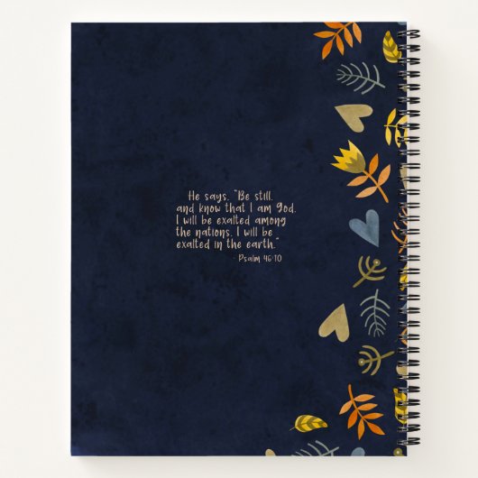 Be Still And Know That I Am God ノートブック (裏面)