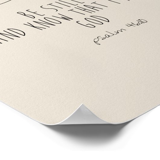 Be still and know that I am God ポスター (角)