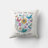 Be Still and Know Throw Pillow クッション (裏面)