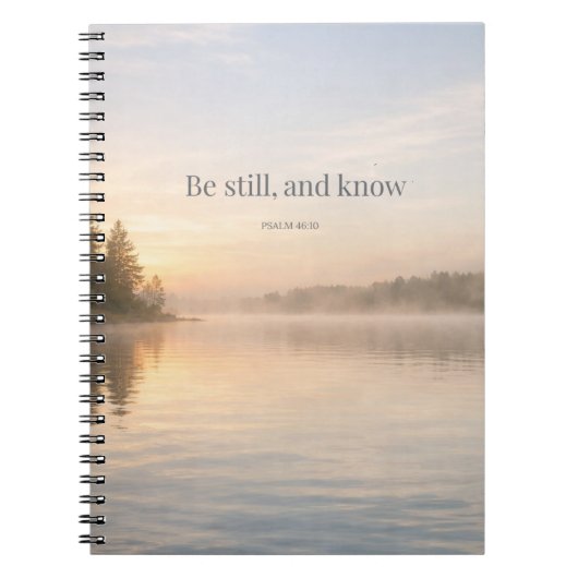 Be Still Christian Notebook Psalm 46:10 Scripture ノートブック (正面)