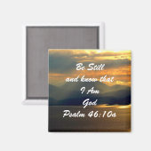 Be Still Christian, Psalm 46:10 Bible Verse マグネット (正面/裏面)