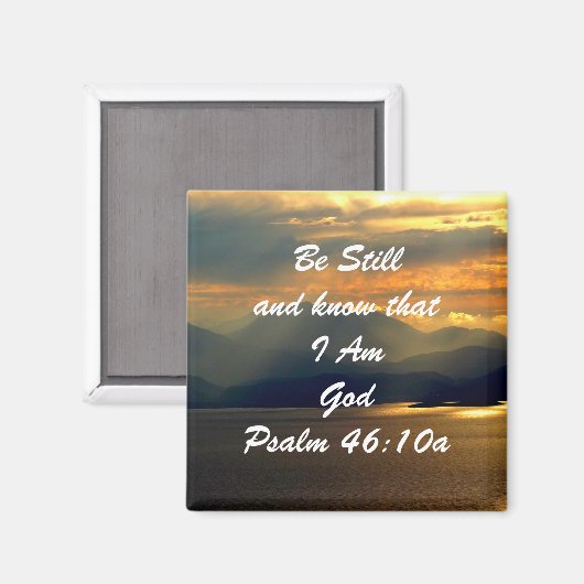 Be Still Christian, Psalm 46:10 Bible Verse マグネット (正面/裏面)
