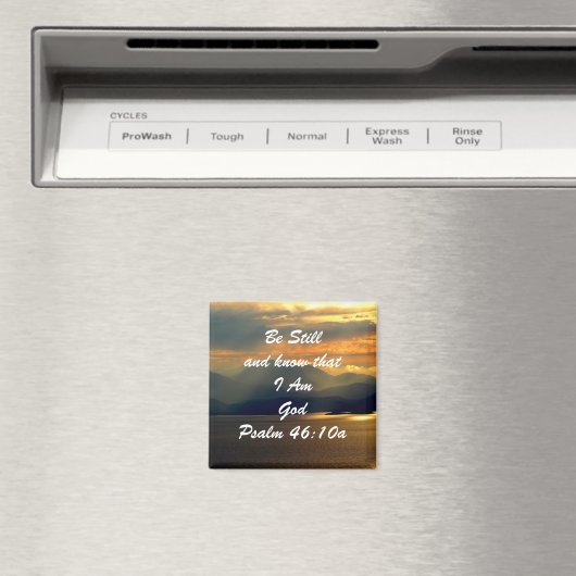 Be Still Christian, Psalm 46:10 Bible Verse マグネット (インサイチュ (食洗機))