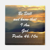 Be Still Christian, Psalm 46:10 Bible Verse マグネット (正面)