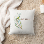 Be Still Faith Inspired Decorative Throw Pillow クッション (ブランケット)