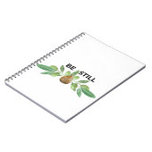 Be Still Inspirational Olive Branch Faith Notebook ノートブック (左側)