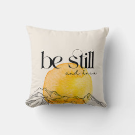 Be still & Know 励ましのオフホワイト枕 クッション