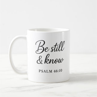 Be Still & Know - Psalm 46:10聖なる書物、 経典マグカップ コーヒーマグカップ