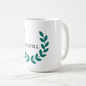 Be Still Minimalist Christian Inspirational Mug コーヒーマグカップ (正面右)
