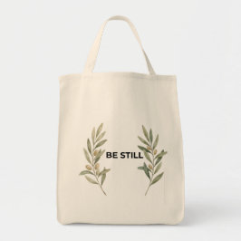 Be Still Minimalist Olive Branch Christian Tote  トートバッグ