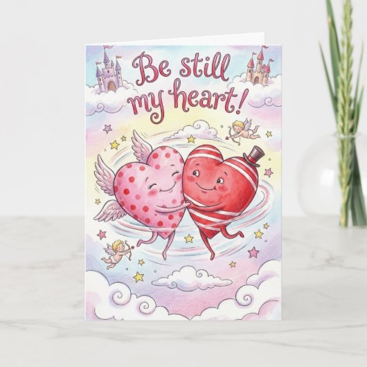 Be Still My Heart- Personalized Valentine カード (正面)
