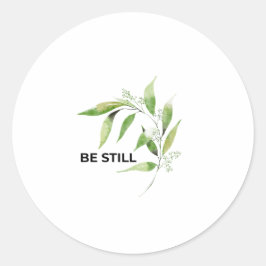 Be Still Olive Branch Inspirational Christian  ラウンドシール