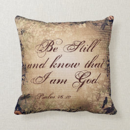 Be Still Psalm 46:10クリスチャン装飾用クッション クッション
