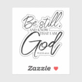 Be Still Psalm 46:10モダン聖なる書物、 経典 シール (シート)