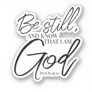 Be Still Psalm 46:10モダン聖なる書物、 経典 シール
