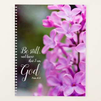 Be Still Psalm 46:10紫の薄紫花 プランナー手帳