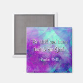 "Be Still" Psalm 46:10聖なる書物、 経典Verse Magnet マグネット (正面/裏面)