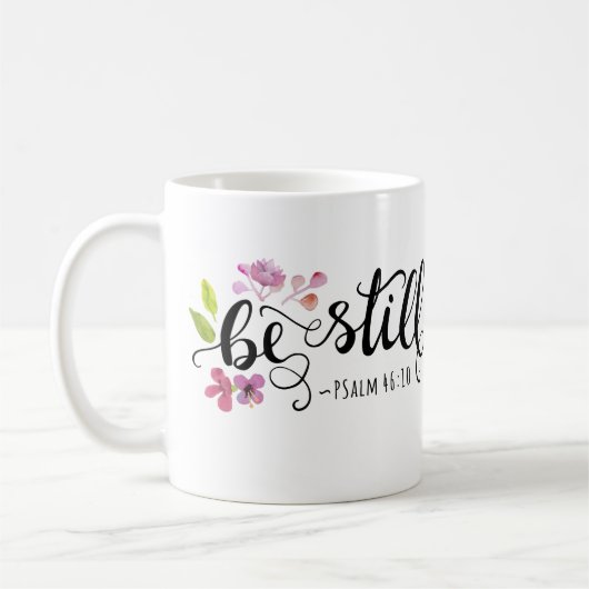Be Still - Psalm 46:10 コーヒーマグカップ (左)