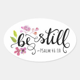 Be Still - Psalm 46:10 楕円形シール