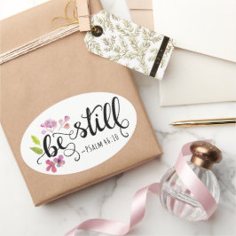 Be Still - Psalm 46:10 楕円形シール