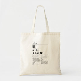 Be Still Psalm 46 Faith Tote Bag トートバッグ