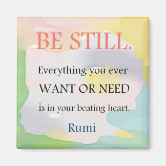 Be Still - Rumi引用文 マグネット