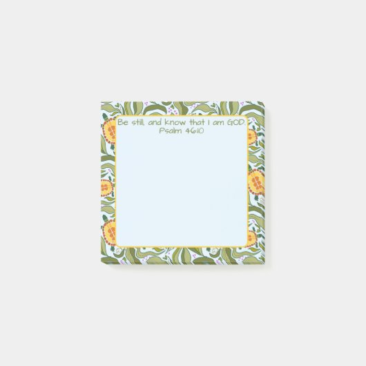 Be Still Scripture Garden Turtles Custom Notepad ポストイット (正面)