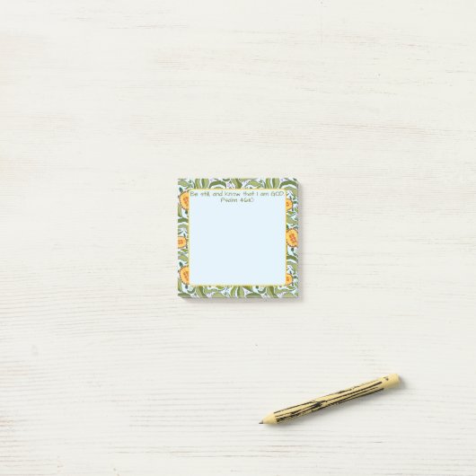 Be Still Scripture Garden Turtles Custom Notepad ポストイット (デスク上)